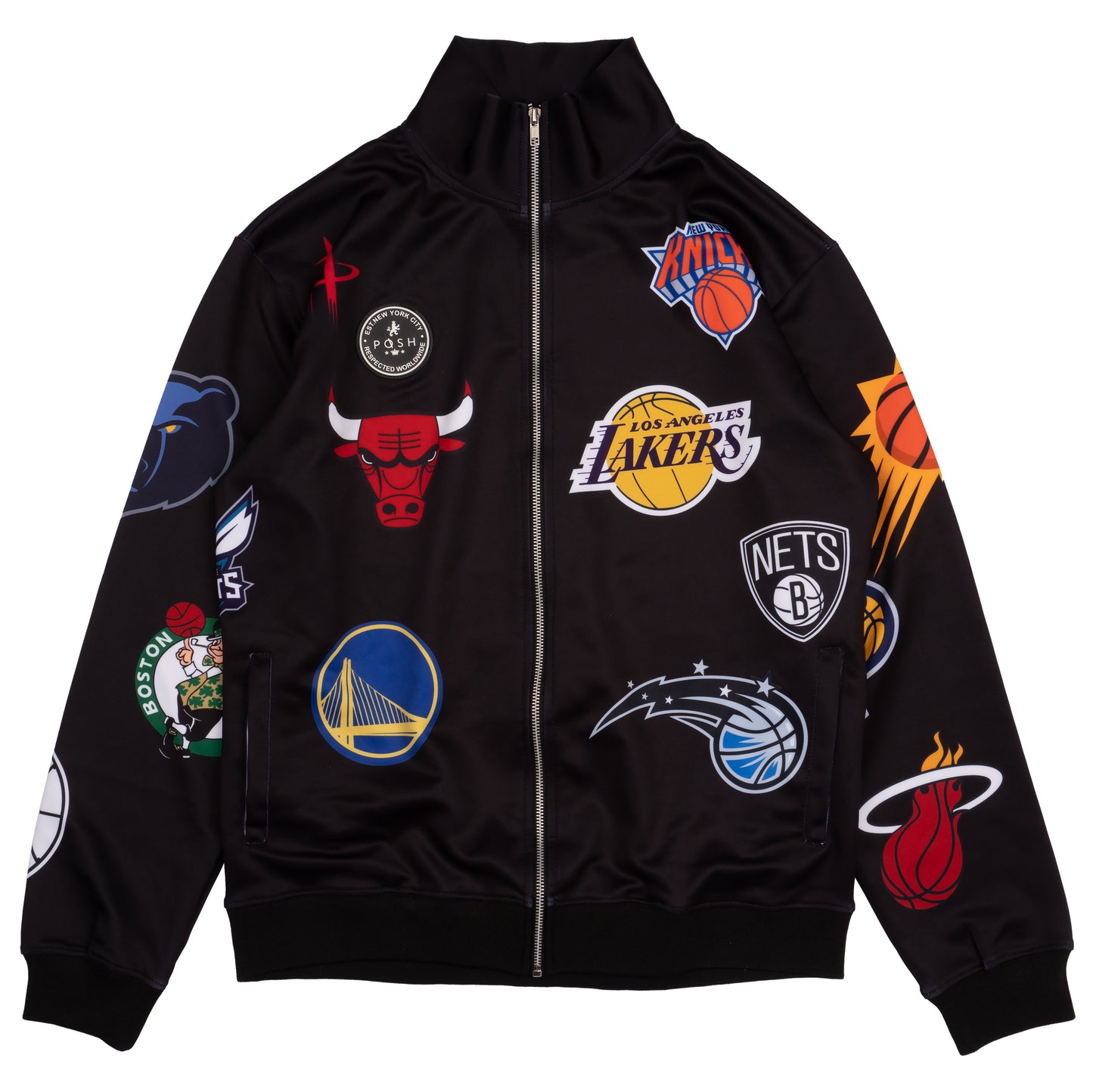 Posh All-Star Attire Black Tracksuit with Logos