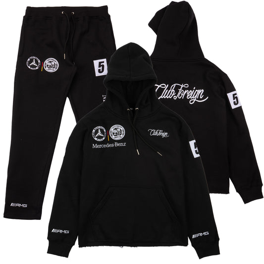 ClubForeign "Club M" Sweatsuit Black Raw cut