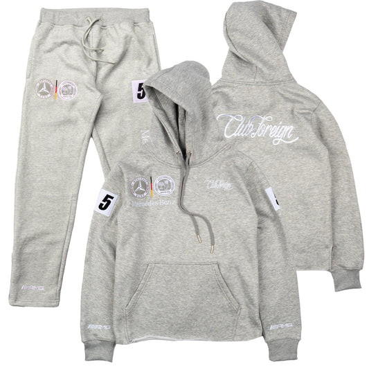 ClubForeign "Club M" Sweatsuit Grey Raw cut