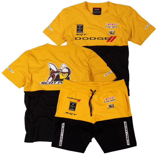 Dodge Scatpack SRT Shorts Set Yellow-Black - Licensed