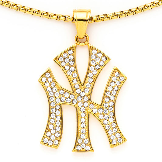 NYC Pendant with 14K Gold Plated Chain