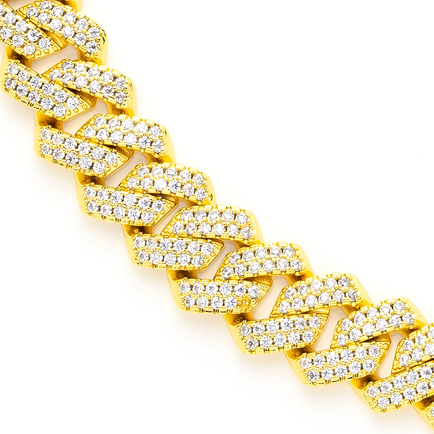 14K Gold Plated Iced Out Cuban Link Chain
