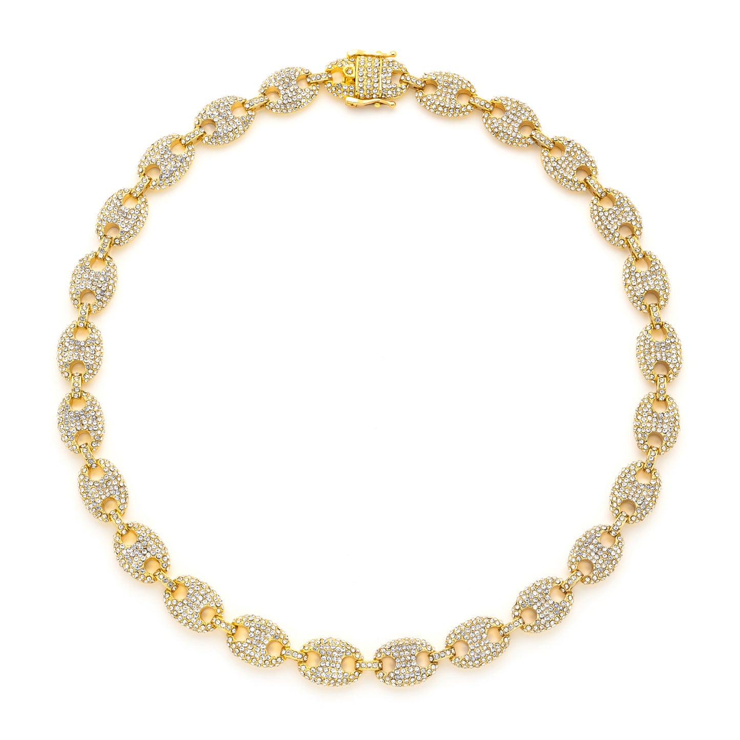Posh Iced Out Link, 18K Gold Plated