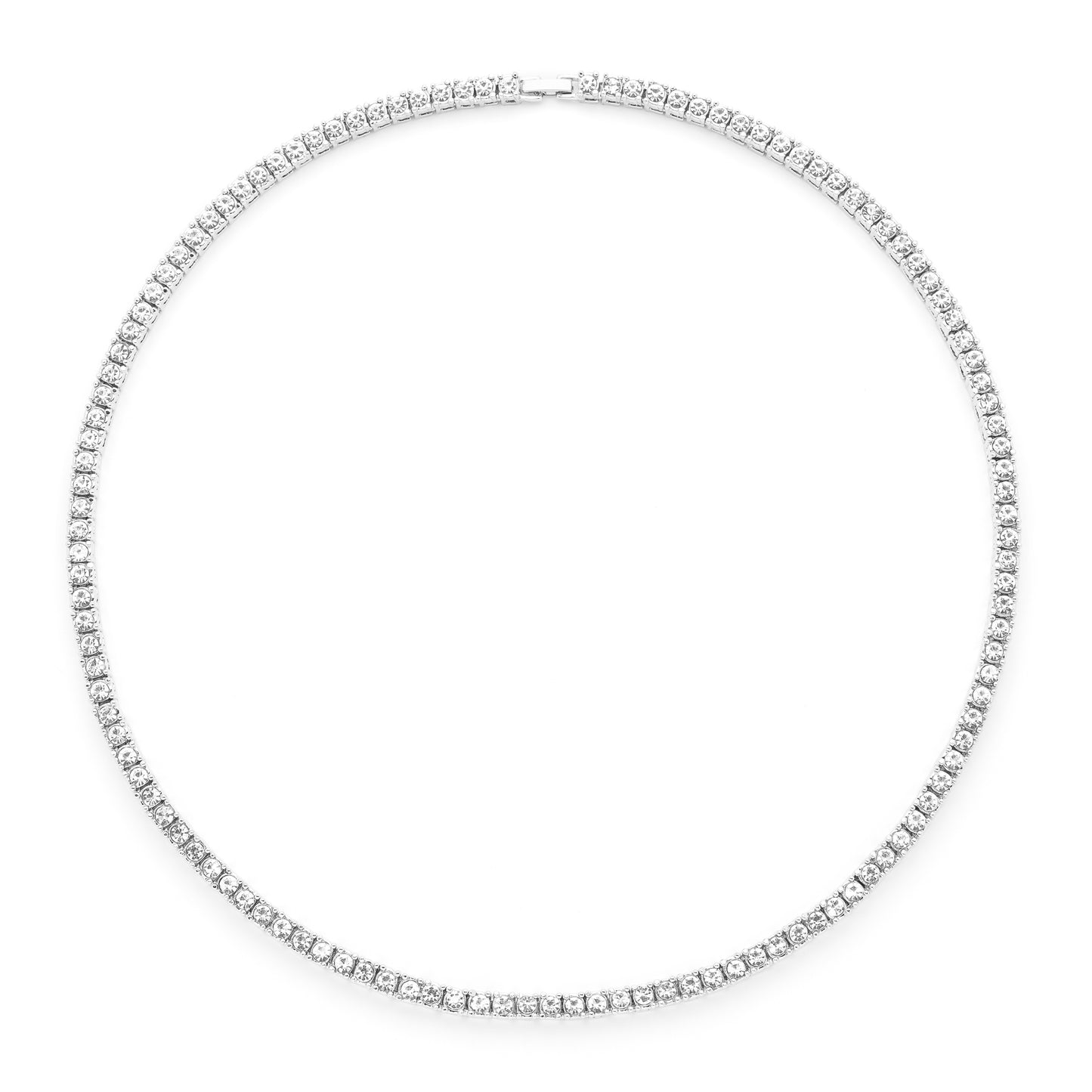 5mm Round Cut Tennis Necklace