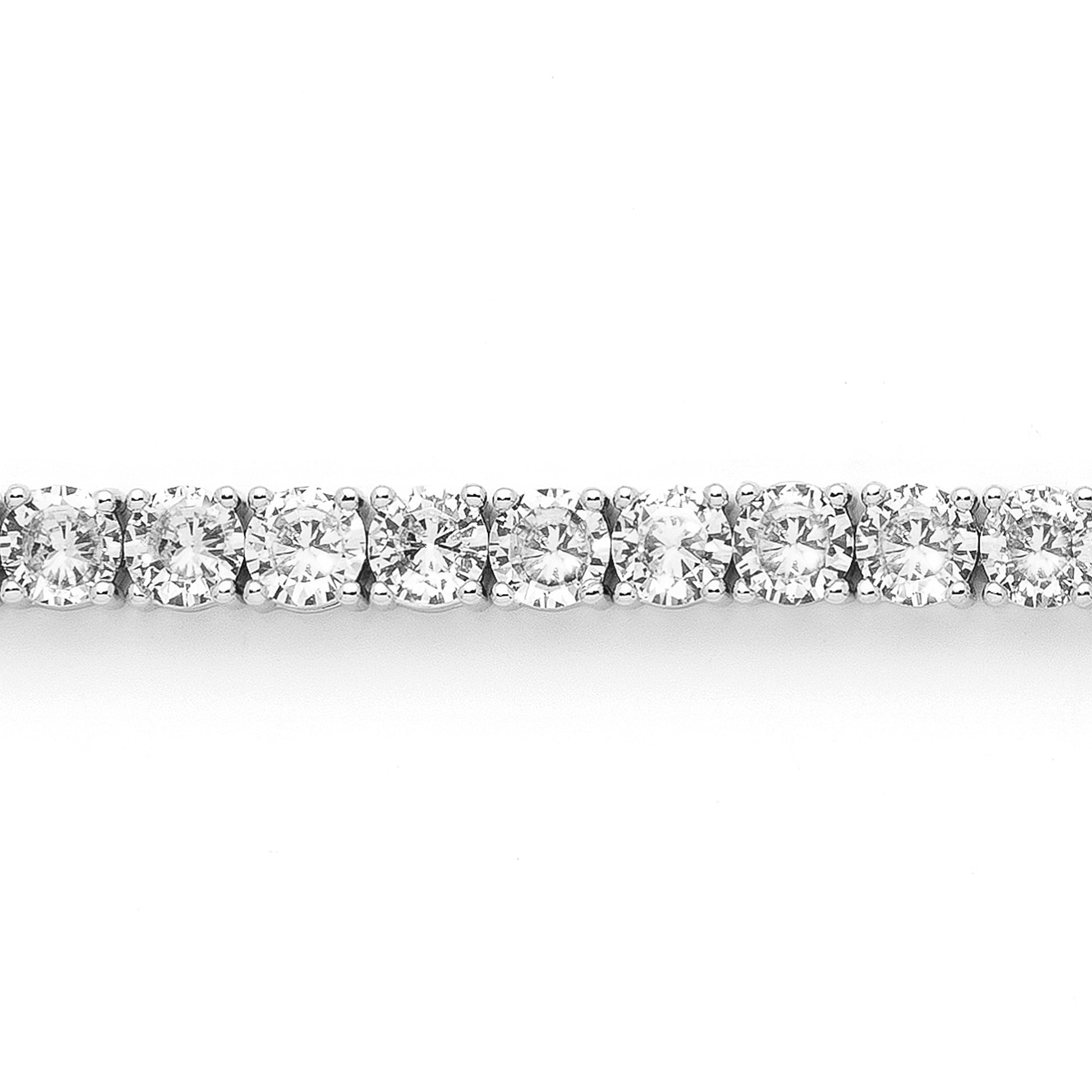 5mm Round Cut Tennis Bracelet 14K White Gold Plated Bracelet