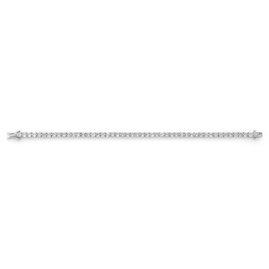 5mm Round Cut Tennis Bracelet 14K White Gold Plated Bracelet