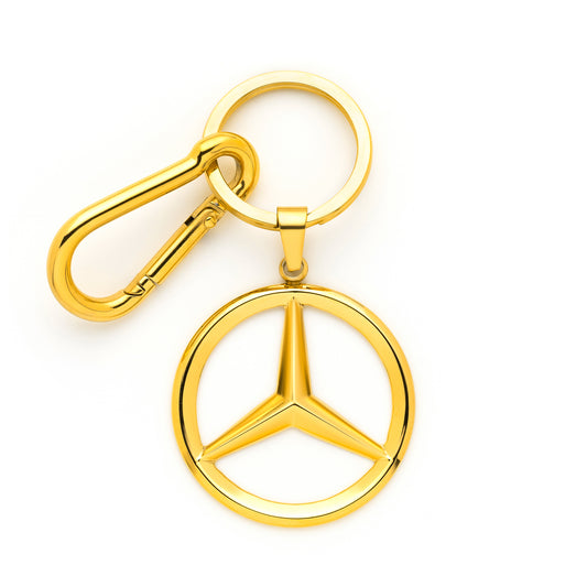Posh Yellow Gold Pated Key Chain Merc