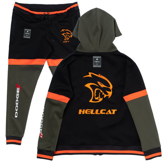 Dodge Hellcat Tracksuit with Hoodie, Olive