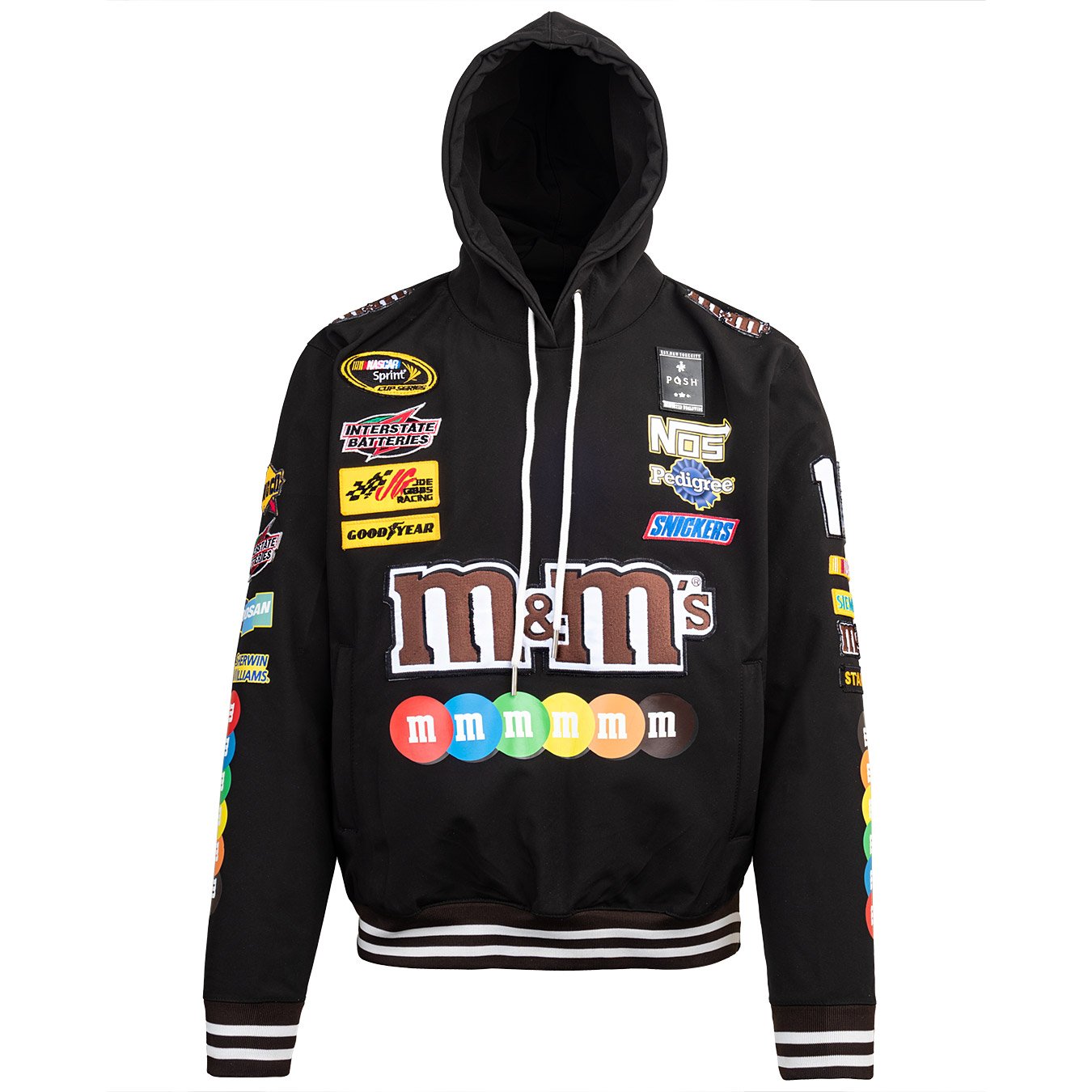 Posh MnM’s Windbreaker Hoodie Jacket Black