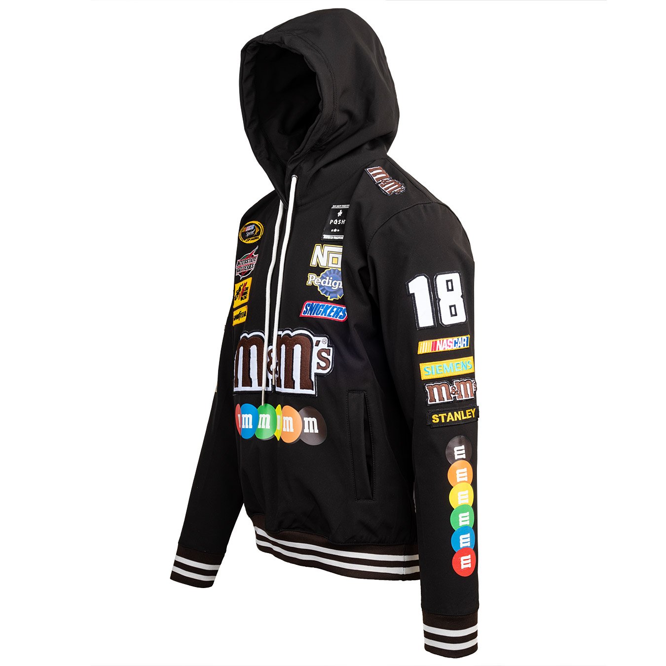 Posh MnM’s Windbreaker Hoodie Jacket Black