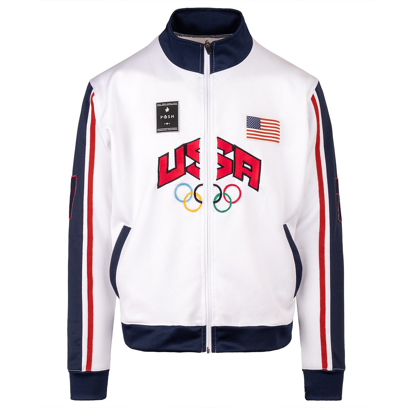Posh White Tracksuit Jacket Front