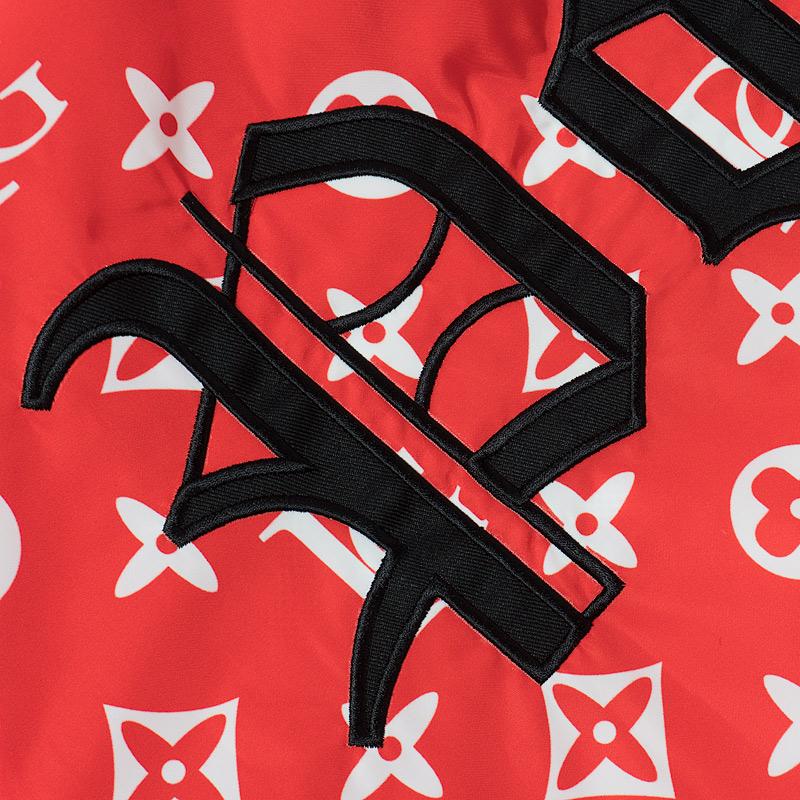 Posh LV_SPRM Windbreaker Hoodie Jacket Red - Trends Society