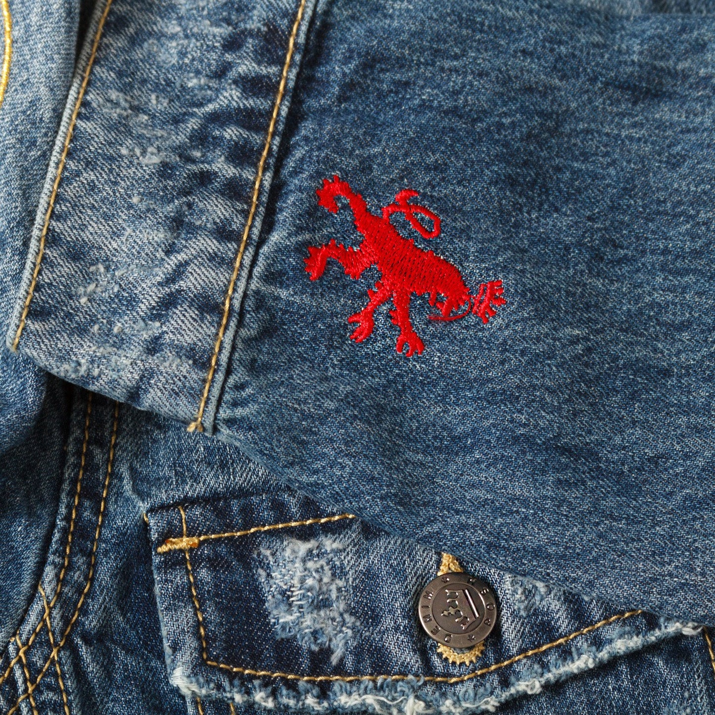Posh Denim Distressed Jacket "Metro Boomin" - Trends Society