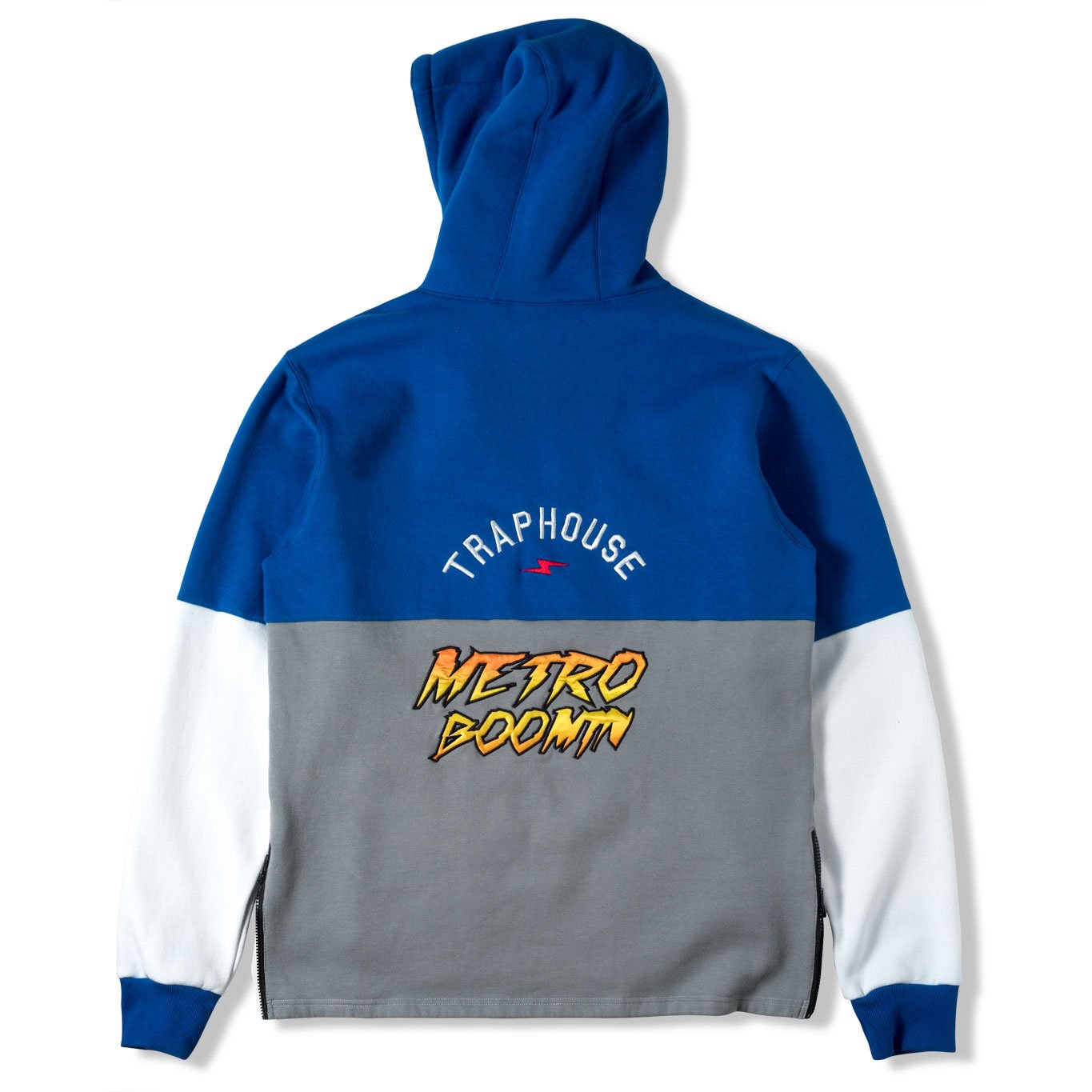 Posh Metroboomin Embroidered Men Sweatsuit Blue and White - Trends Society