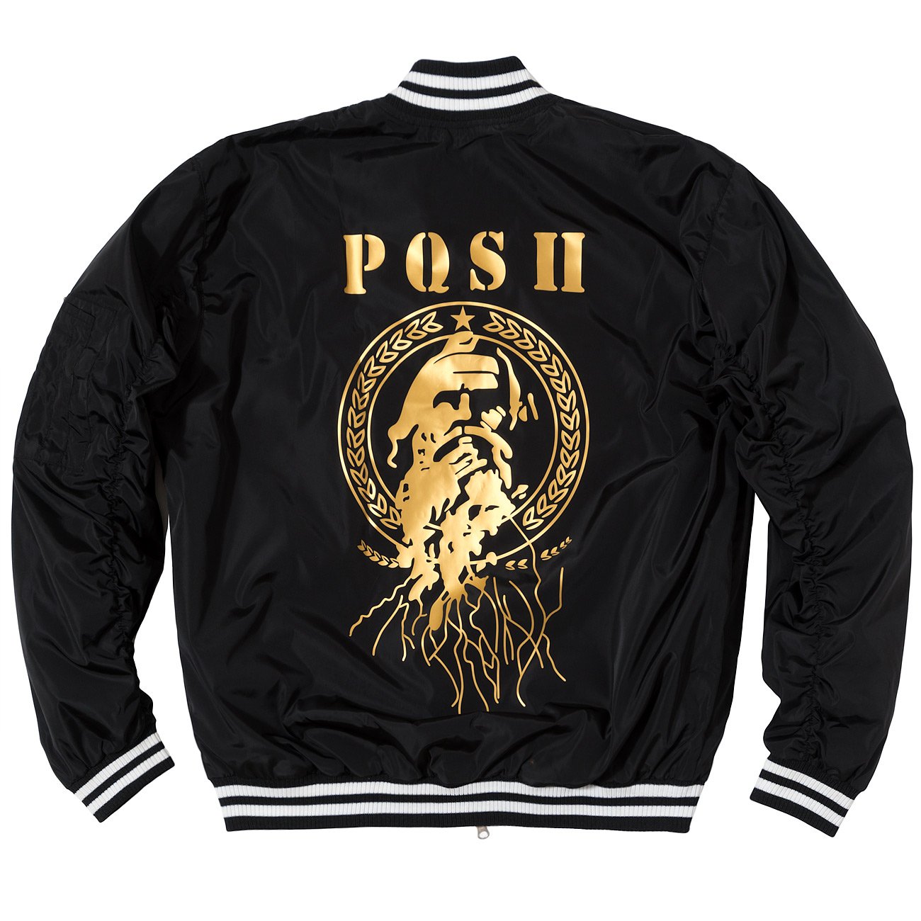 Posh Black Bomber Jacket - Trends Society