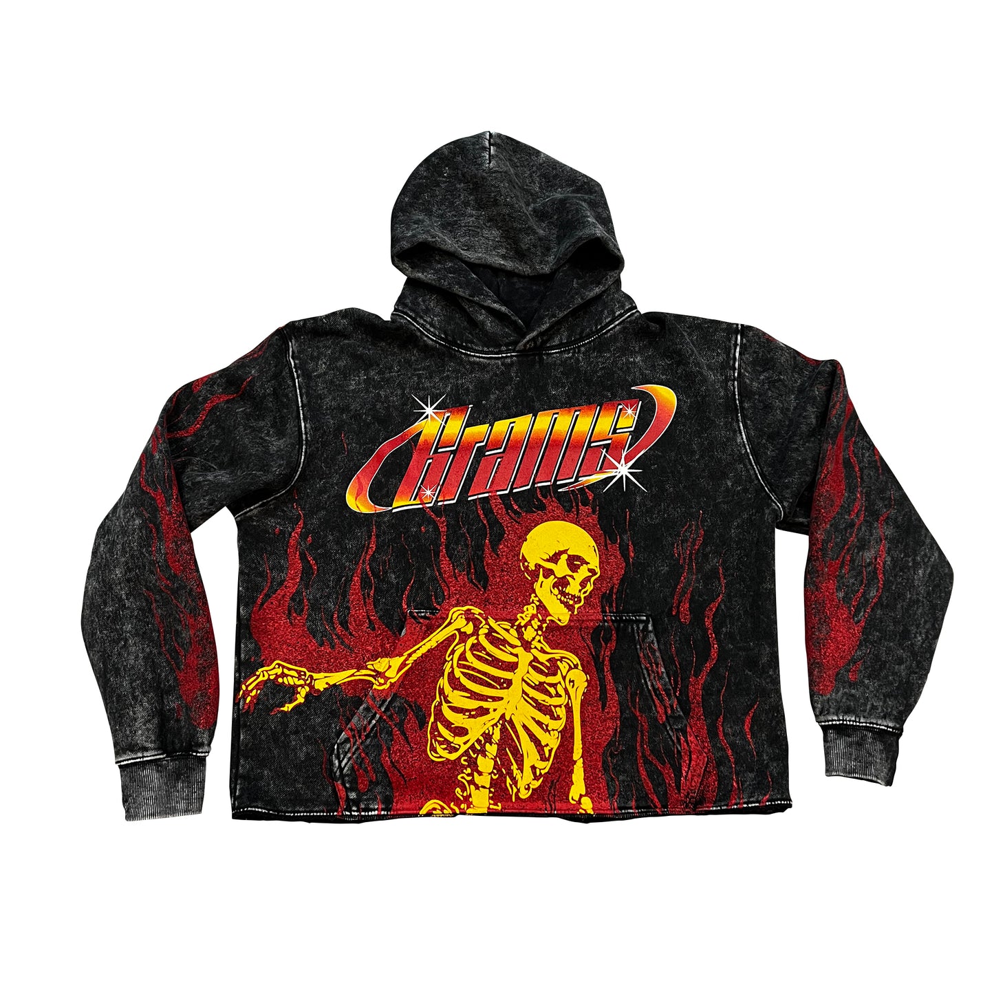 28Grams Fire Skeleton Hoodie