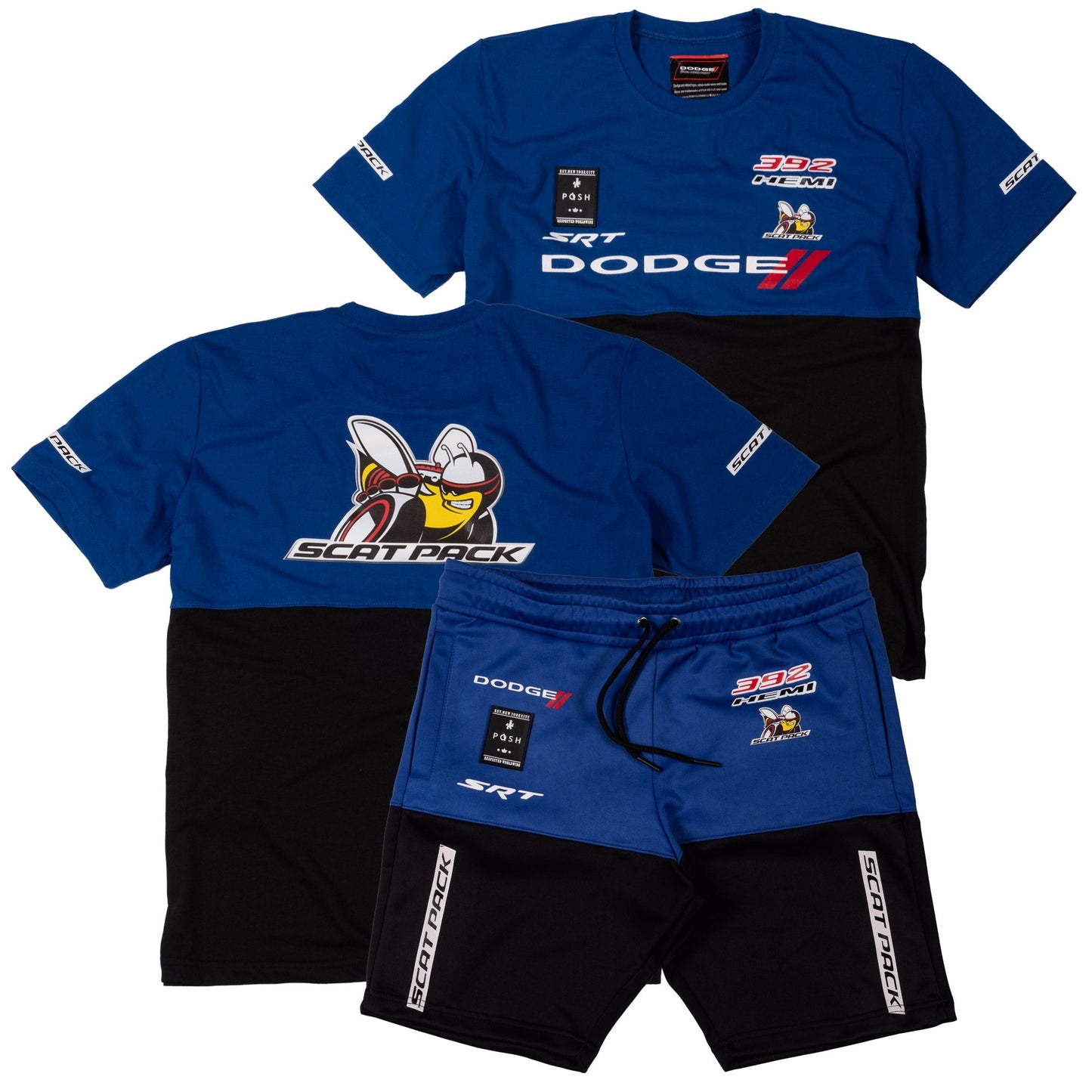 Dodge Scatpack SRT Shorts Set Blue-Black - Licensed