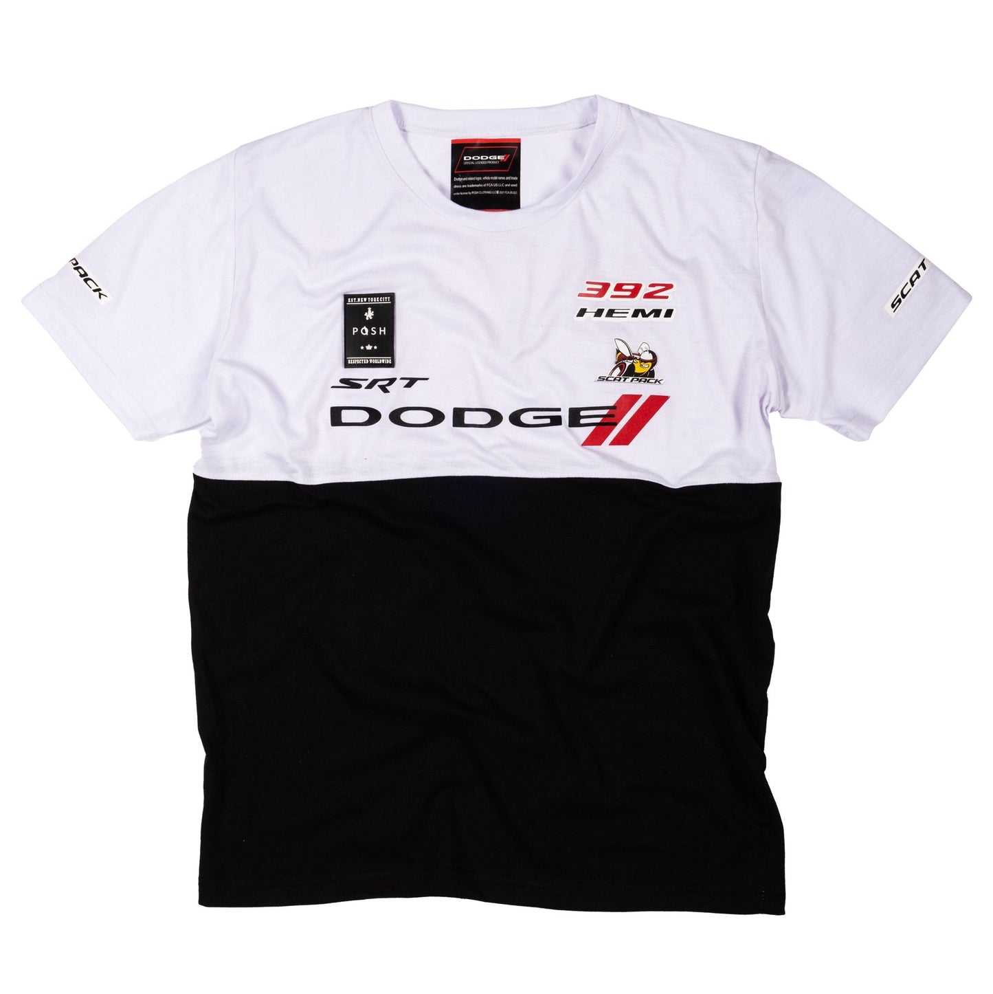 Dodge Scatpack SRT Shorts Set  White-Black - Licensed