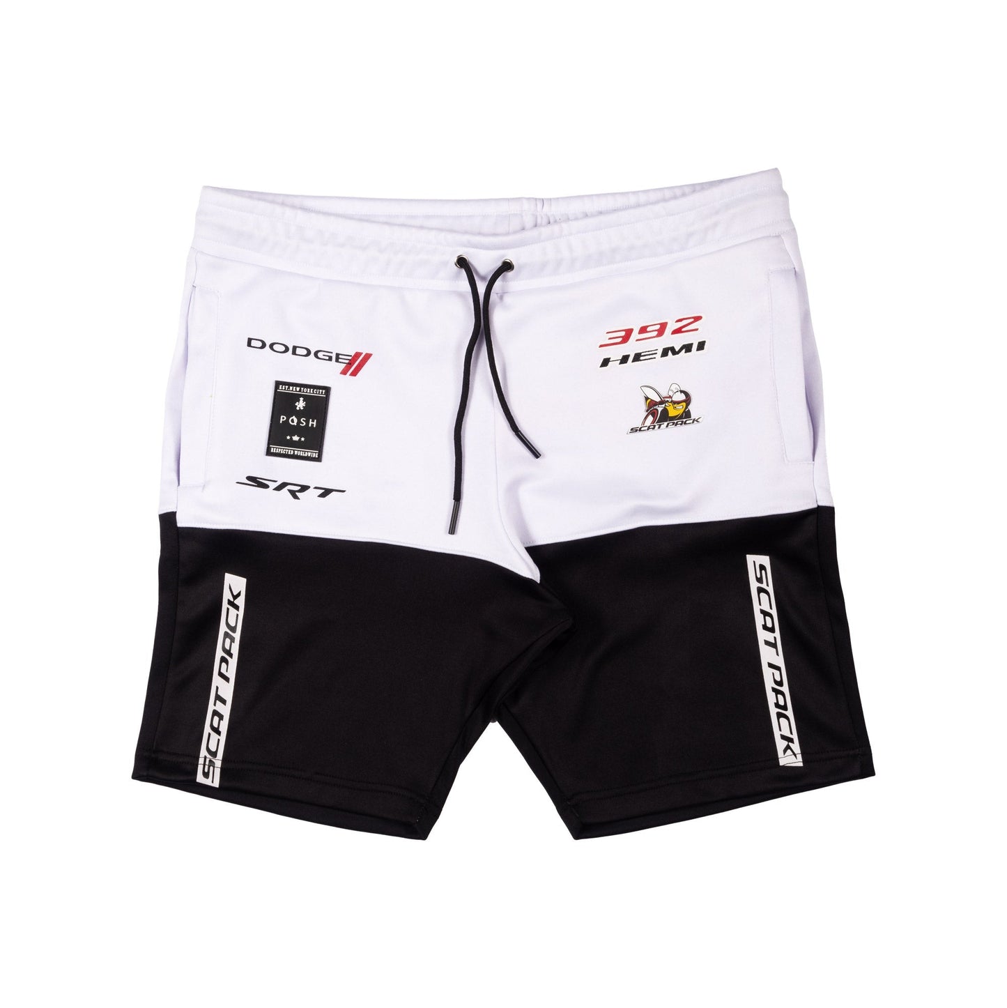 Dodge Scatpack SRT Shorts Set  White-Black - Licensed