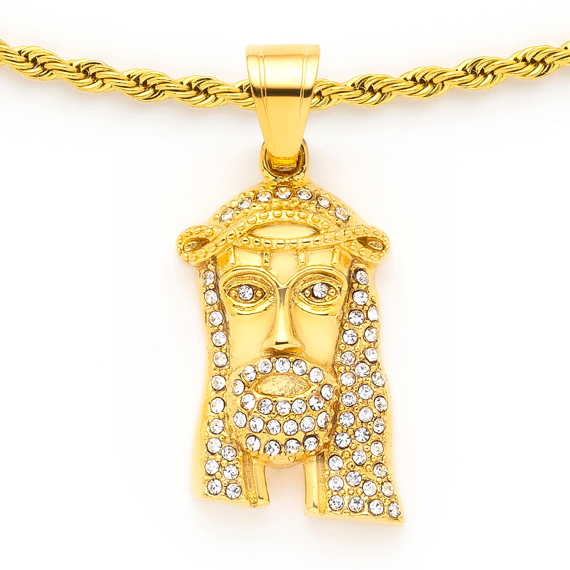 Jesus Piece Chain Gold