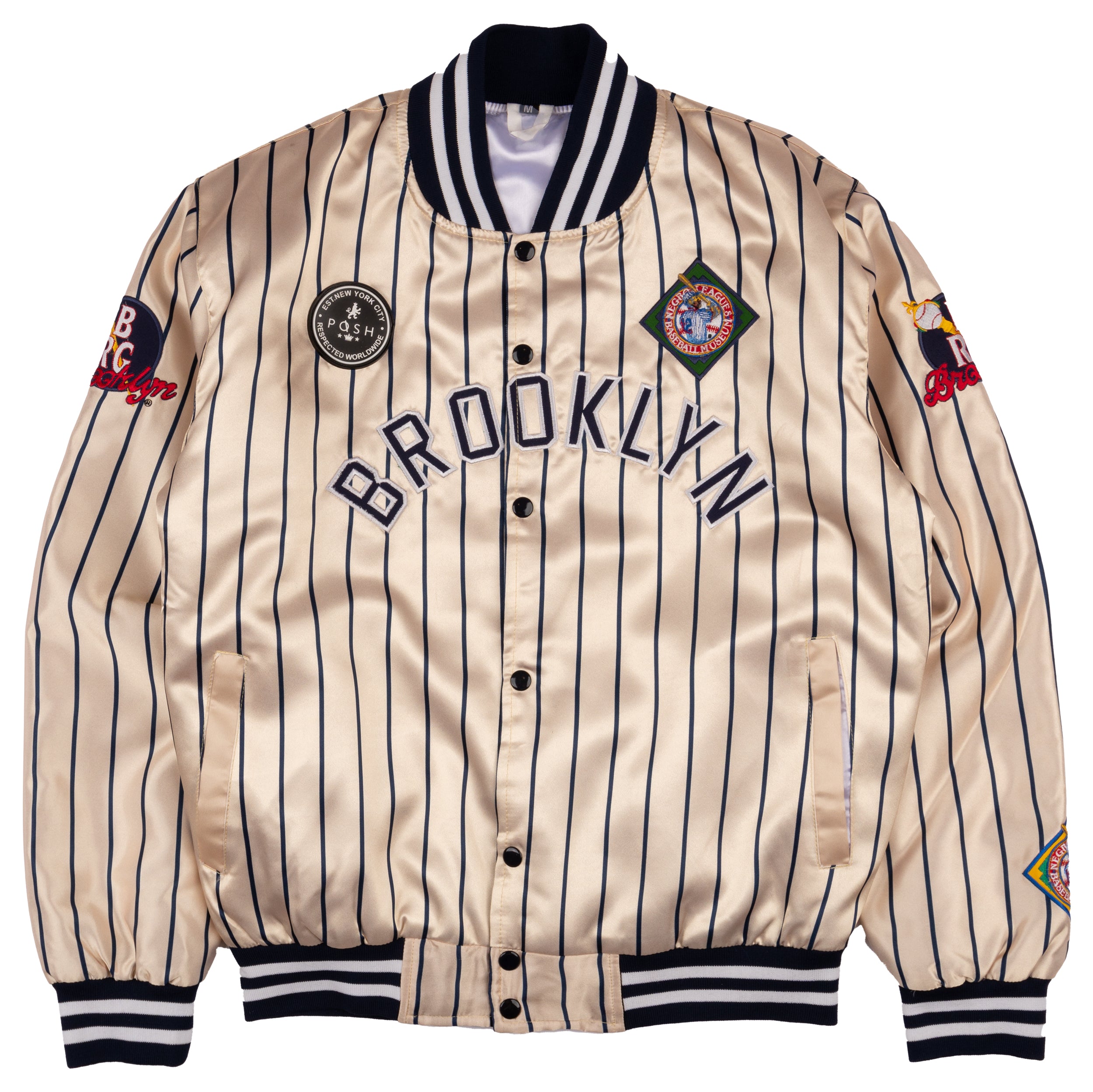 Stitches Men's Negro League Baseball Brooklyn Royal Giants Blue Jersey, Medium